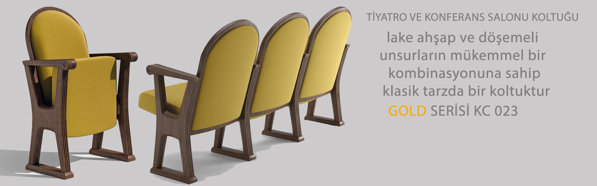 AHŞAP KOL VE SIRT KATLANABİLİR  STANDART KONFERANS KOLTUĞU KC023