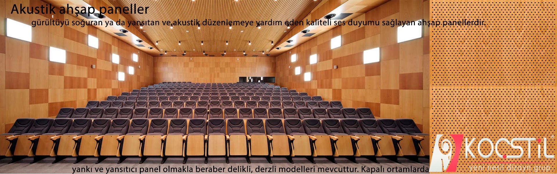 Akustik ahşap paneller