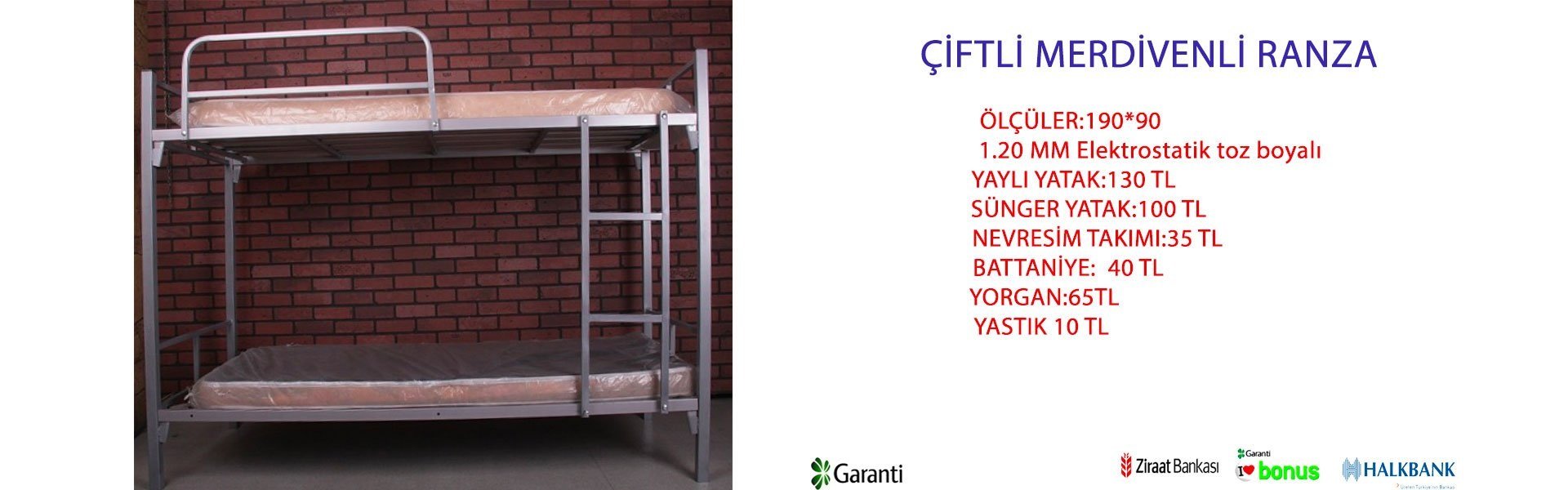 ÇİFTLİ MERDİVENLİ RANZA
