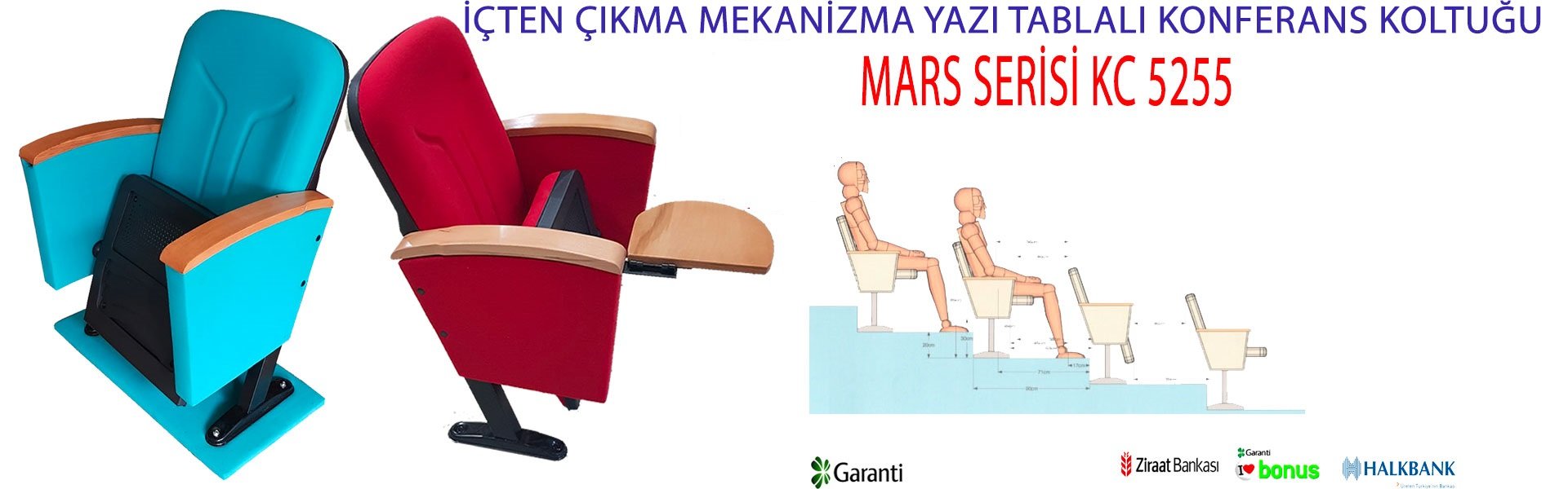 İÇTEN ÇIKMA MEKANİZMALI YAZI TABLALI KONFERANS KOLTUĞU