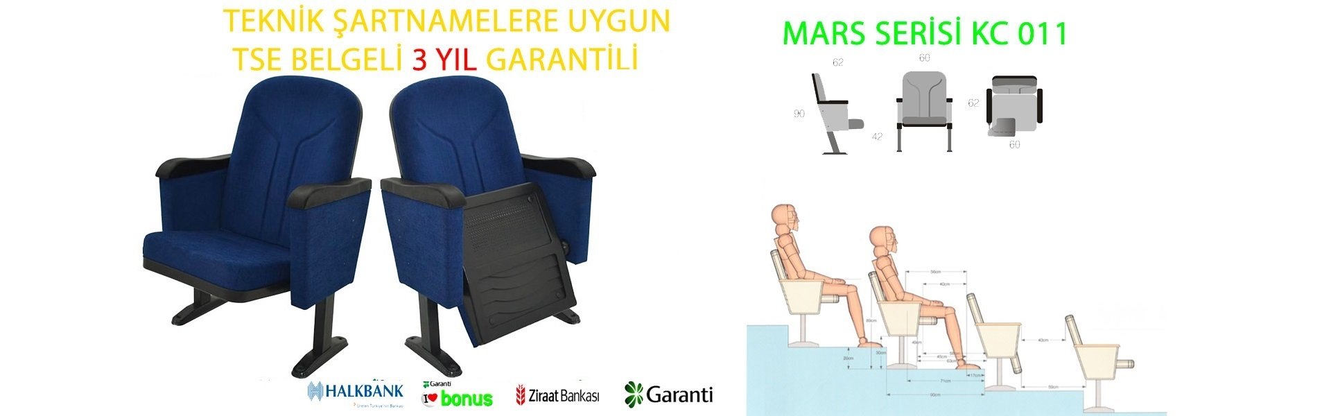 Katlanabilir Kapalı Kol Konferans Koltuğu KC 011