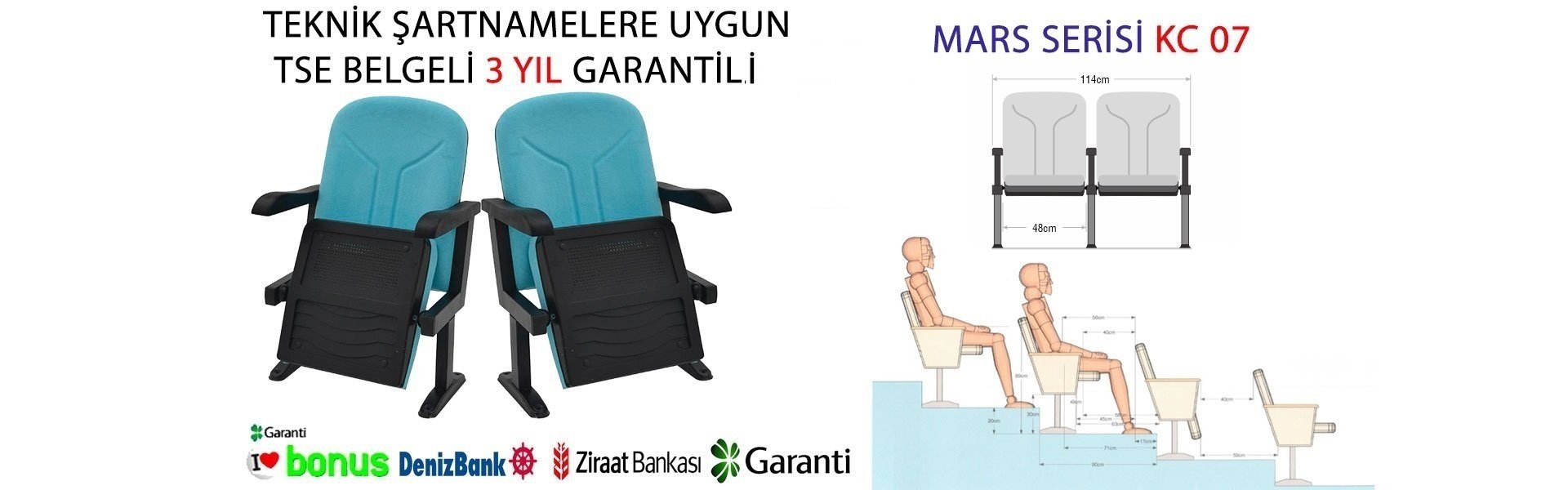 Katlanabilir Standart Konferans Koltuğu KC 07