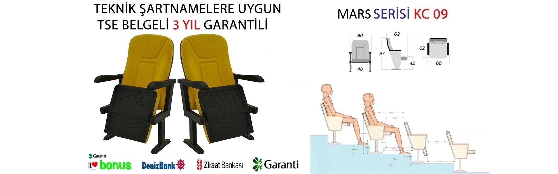 Katlanabilir Standart Konferans Koltuğu KC 09