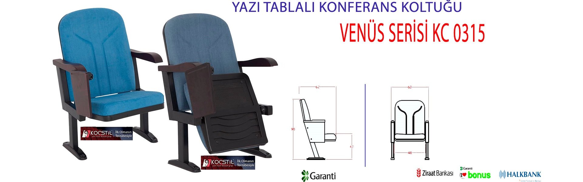  ROM Yazı Tablalı Konferans Koltuğu 