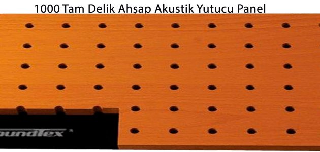 1000 Tam Delik Ahşap Akustik Yutucu Panel
