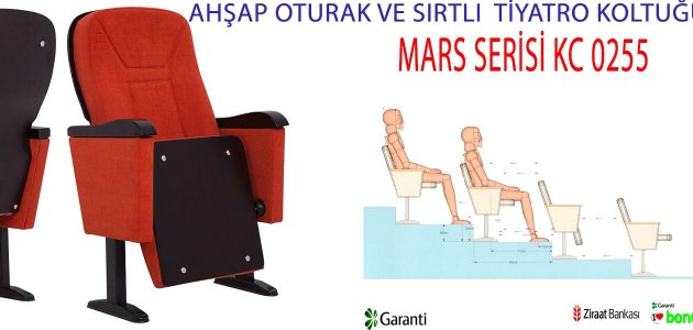 AHŞAP OTURAK VE SIRTLI  TİYATRO KOLTUĞU