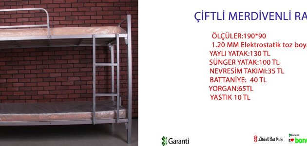 ÇİFTLİ MERDİVENLİ RANZA