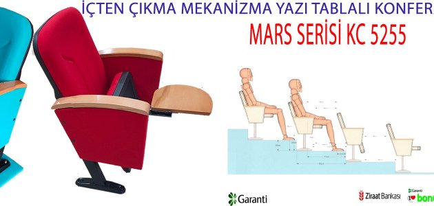 İÇTEN ÇIKMA MEKANİZMALI YAZI TABLALI KONFERANS KOLTUĞU