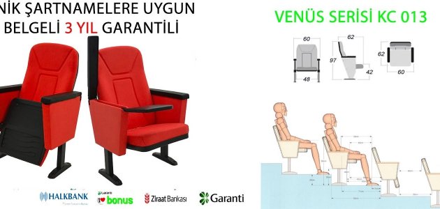 Katlanabilir Kapalı Kol Gizli Yazı Tablalı Konferans Koltuğu KC 013