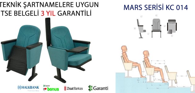 Katlanabilir Kapalı Kol Gizli Yazı Tablalı Konferans Koltuğu KC 014